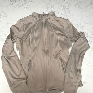Women’s Beige Zip-Up Sports Jacket